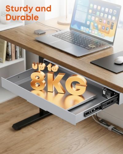PUTORSEN Under Desk Storage Drawer 14.8" Wide - Smooth Slide Out Organizer