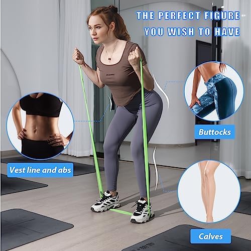 Resistance Bands Set for Physical Therapy, Rehab, Yoga and Pilates