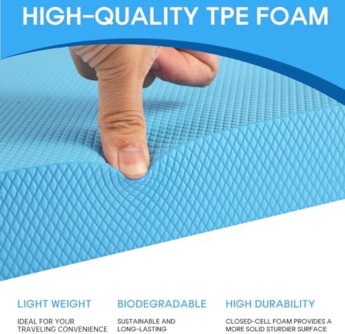 Balance Pad – Stability Trainer for Balance, Stretching, Physical Therapy, Exercise, Mobility, Rehabilitation and Core Training Non-Slip Closed Cell Foam Premium Balance Pad Knee Pad