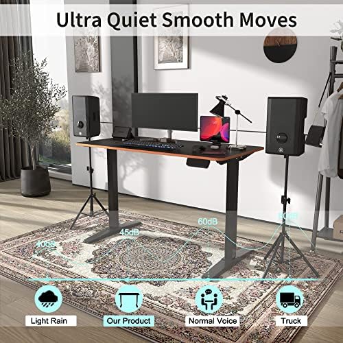 Monomi Electric Standing Desk 48”x24”, Height Adjustable Desk with Wheels