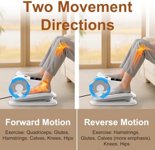 Under Desk Elliptical for Office Pedal Exerciser Electric 12-Speeds