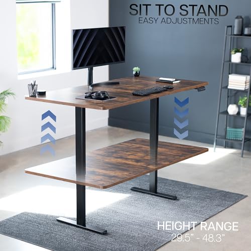 VIVO Rustic Vintage Brown 71 x 36 in Standing Desk, DESK-KIT-E2B7N-36