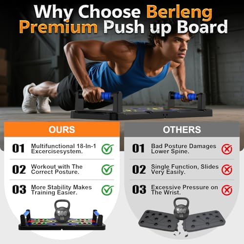 Push Up Board,Foldable Pushup Board for Man,Portable 30 in 1 Push Up Bar