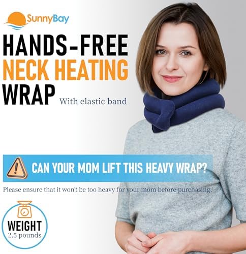 SunnyBay Hands-Free Heating Pad, Neck and Shoulder Wrap, 26 inch, Navy