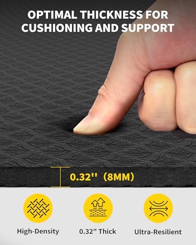 CAMBIVO 72''x48'' Large Yoga Mat, Extra Thick TPE Workout Mat