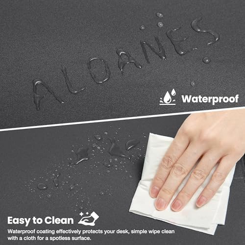 ALOANES Non-Slip Extended Mouse Pad Office&Home Desk Mat Stitched Edge