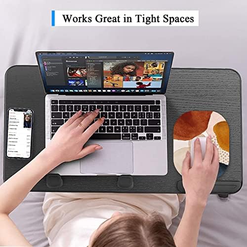 Small Mouse Pad 6 x 7 Inch, Oval Mini Mouse Pad with Non-Slip Rubber Base, Waterproof Compact Mouse Mat for Laptop Computer Wireless Mouse Keyboard Tray Home Office Travel, Abstract Marble