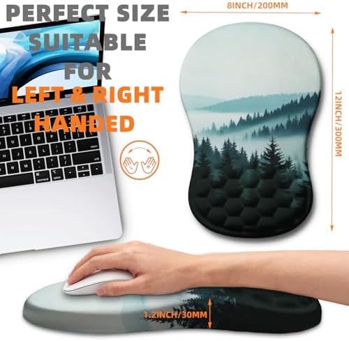 Ergonomic Mouse Pad Wrist Support for Carpal Tunnel Pain Relief