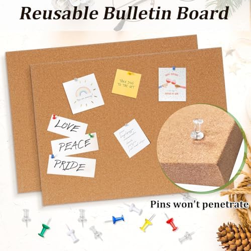 DOLLAR BOSS Magnetic Cork Board, 16" x 12" 2 Pcs Small Bulletin Boards