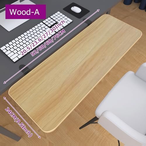 Comfort Desk Extender Armrest Shelf Modified Keyboard Tray Length 52 60 68 75cm - Ergonomics 90° Foldable Space Saving - Support Elbow Arm - Keyboard and Mouses Platforms