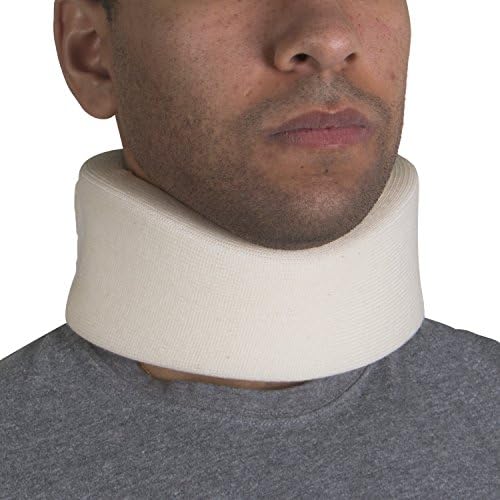 OTC Cervical Collar, Soft Contour Foam, Neck Support Brace, White Narrow 2.5" Depth, Universal