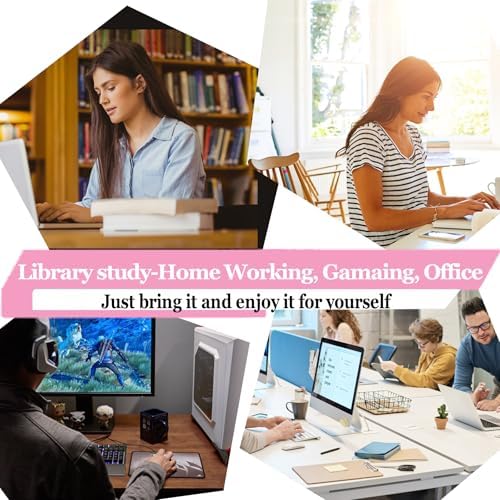 BamLue Keyboard Wrist Rest, Memory Foam Pad Set for Easy Typing & Pain Relief for Laptop, Office & Home, Ergonomic Sets for Keyboard, Gel Mouse, Smooth Fiber Cushion Wrist Support, Pink Gradient