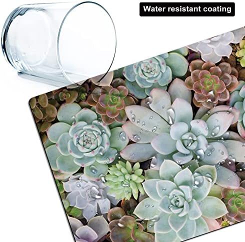Small Mouse Pad Cute, Mini Mouse Pads for Wireless Mouse and Laptop, Travel Mousepad with Designs - Pretty Succulent, Portable Mousepads - 5.5 x 7 in, Computer Accessories for Women