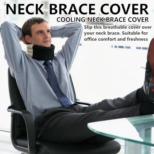 4 Pcs Breathable Neck Brace Covers, Cervical Support Sleeves, Unisex