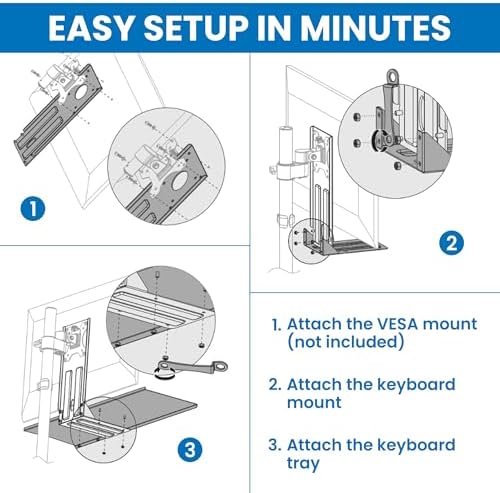 Mount-It! Monitor and Keyboard Wall Mount