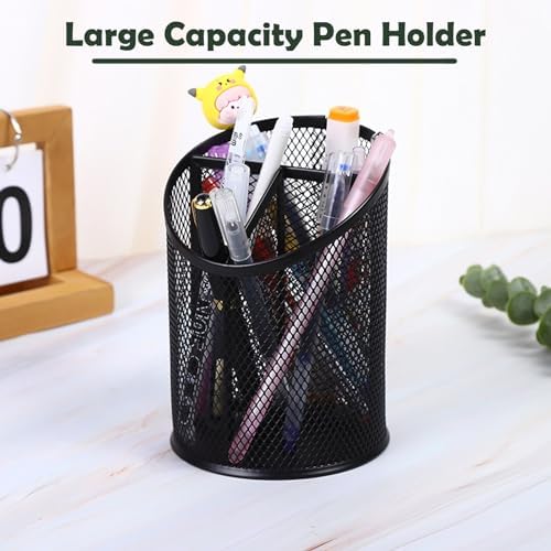 MINDEPOT 2 Pack Pencil Holder Pen Cup for Desk Round Pen Organizer