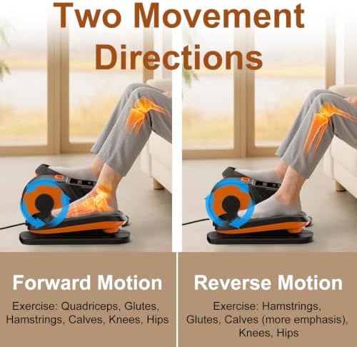 Under Desk Elliptical for Office Pedal Exerciser Electric 12-Speeds