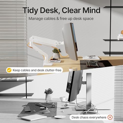 monTEK Single Monitor Arm for Max 45 Inch Ultrawide Screens, Holds 35 Lbs
