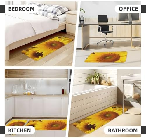 2-Piece Anti-Fatigue Kitchen Mats, Cushioned Non-Slip Standing Desk Mat