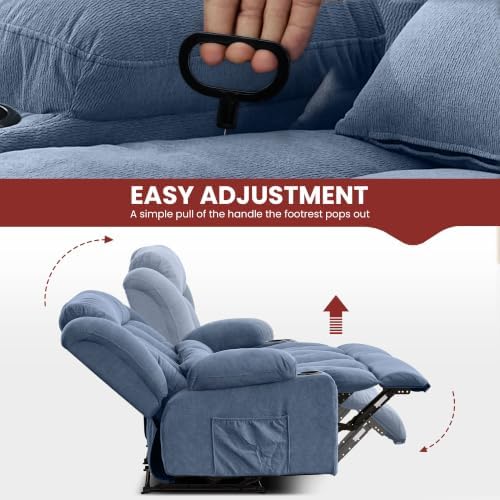 Reclining Loveseat Sofa for Living Room, Ergonomic Backrest with Cup Holders&Side Pockets