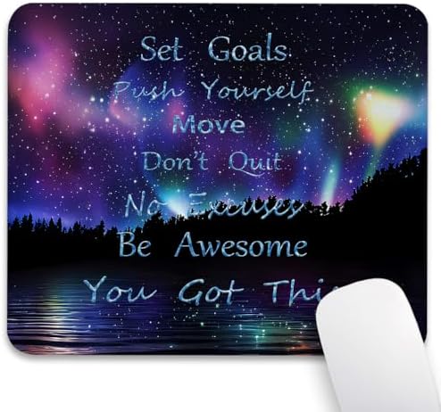 Inspirational Quotes & Aurora Borealis Mouse Pad, You Got This Desk Mat