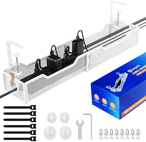 Cable Management Under Desk - 25.2" Open Slots No Dill Cable Tray