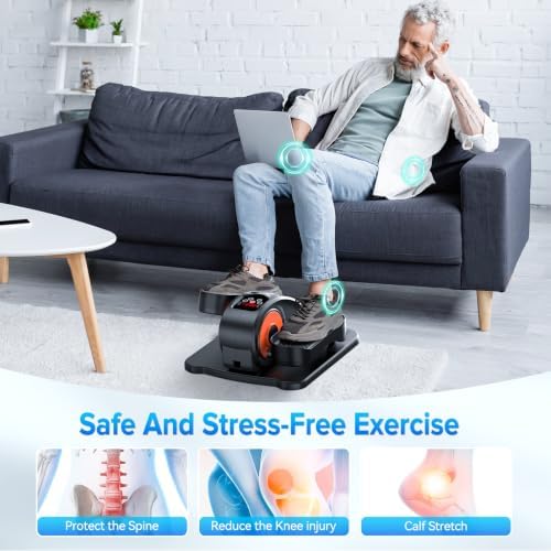 GUGTTR Under Desk Elliptical Machine, Electric Leg Exerciser for Seniors