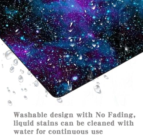Galaxy Space Mouse Pad, Blue and Purple Nebula Anti-Slip Gaming Mousepad, Small Mouse Pads for Desk Computers Laptop Office