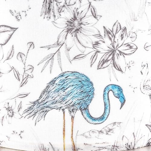 GO&SO Lamp Shades 1Pc,13" D x 10" H,Drum Lamp Shade,Blue Flamingo Floral