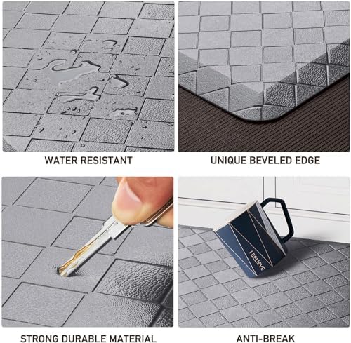 HappyTrends Kitchen Mats for Floor Cushioned Anti-Fatigue Kitchen Rugs
