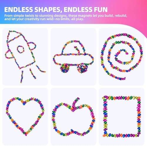 550pcs Fidget Toys Adults,Stress Relief Sensory Toys for Autism ADHD Anxiety,Smooth Ferrite Stones Desk Fidgets Toys,Fidget Toys Gifts(6colors)