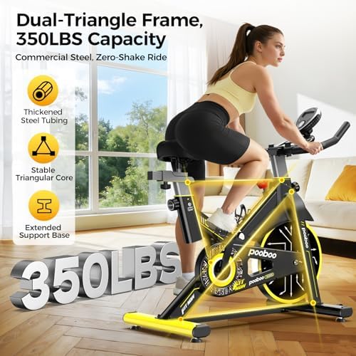 Stationary Exercise Bike for home, Magnetic Resistance, Silence & Smart App