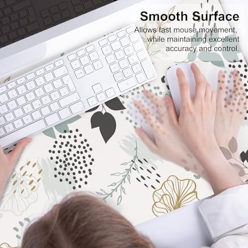 QIYI PU Leather Large Mouse Pad, Waterproof Desk Mat, 31.5" x 15.7", Sketch