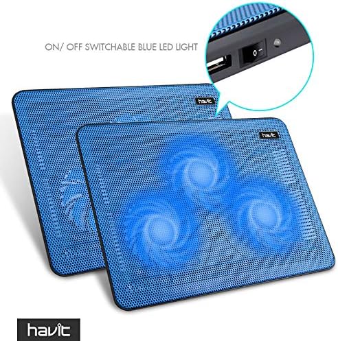 havit HV-F2056 Laptop Cooling Pad for 15.6-17 Inch Laptops, Blue