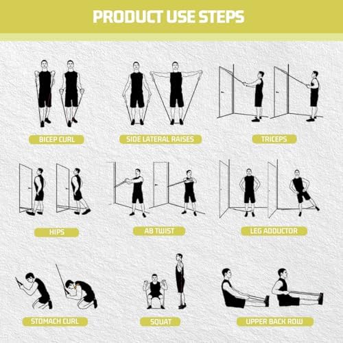 VEICK Resistance Bands with Handles, Exercise Tube Bands Set for Workouts