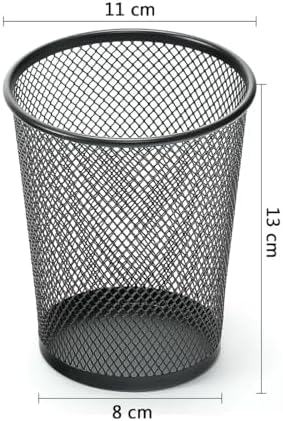 Fengtaiyuan Metal Mesh Pen Holder, 6-Pack, Wire Mesh Desk Organizer, Multifunctional Pen Cup for Office, Home, School, Rust-Resistant & Sturdy Desk Accessory (T16)