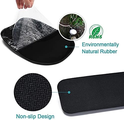 Ergonomic Keyboard Wrist Rest Pad and Mouse Pad Hand Support for Laptop Computer Wrist Rest Support Cushion Memory Foam Set for Office Gaming Easy Typing - Black