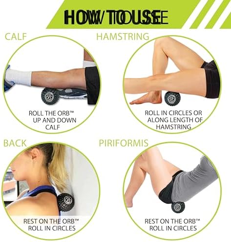 Pro-Tec Athletics Orb Massage Balls, Vary in Size and Color, Deep Tissue Massage, Muscle Relief, Promotes Flexibility, Hamstring, Quadriceps, Calf, Multi-Directional Massage Ball, Working Out