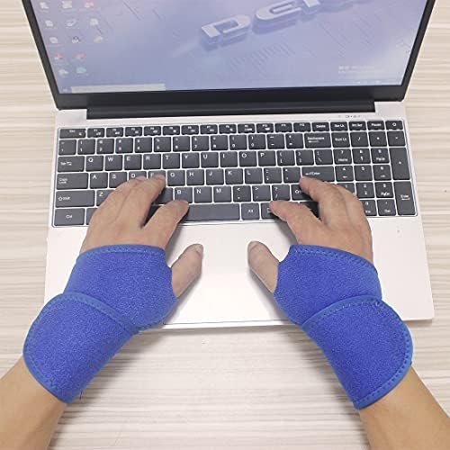 YUNYILAN Wrist Brace Wrist Wraps for Carpal Tunnel 2 Pack Wrist Brace Compression Straps Hand Support, Adjustable Wrist Support for Arthritis and Tendinitis, Joint Pain Relief (Blue)