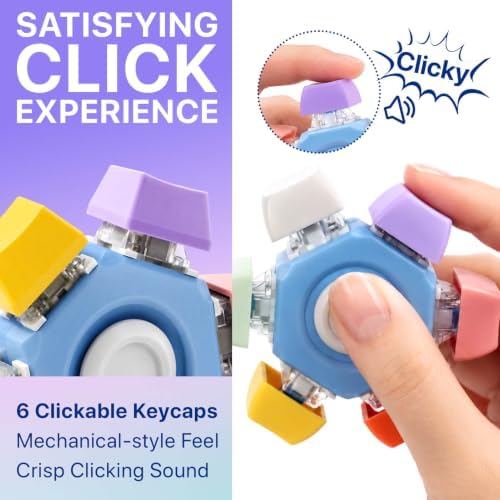Fidget Toys for Adults Stress Relief: 2 Pack Clicker Fidget with Rotation