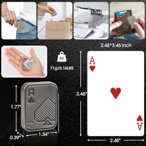Fidget Slider 3 Pack, EDC Magnetic Metal Fidget Toys Adults
