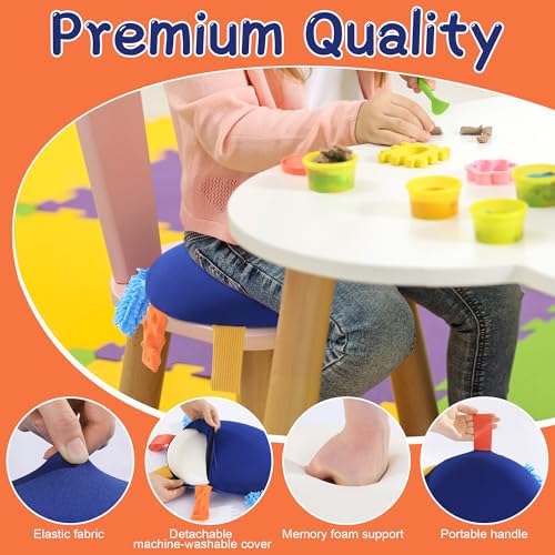 BALAPET Sensory Wobble Cushion for Kids, Memory Foam Support Sensory Wobble Cushion, 2-in-1 Wobble Chair Feet Promotes Active Learning and Improves Focus for Classroom Elementary