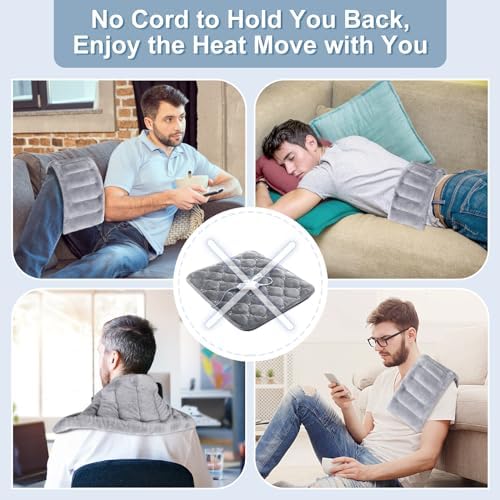 SuzziPad Microwave Heating Pad for Muscle Soreness Fatigue, 7"X16", Gray