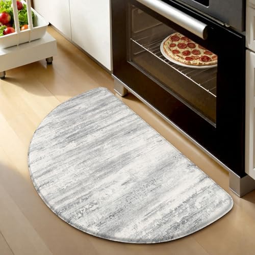 KIMODE Anti Fatigue Kitchen Mats for Floor, Abstract Half Moon Kitchen Rug