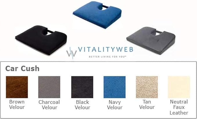 Tush Cush Home Office Orthopedic Large Computer Ergonomic Seat Cushion Original - Firm Black Carbon Vinyl