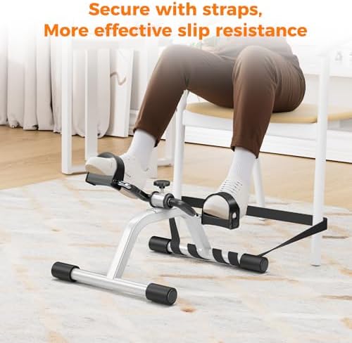 RYGEO Pedal Exerciser Mini Exercise Bike for Leg and Arm Recovery Exercise Lightweight and Portable Floor Bike