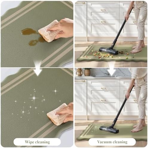 KIMODE Anti Fatigue Mats for Kitchen Floor,Farmhouse Kitchen Rugs Sets of 2
