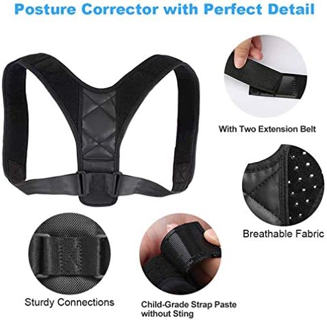 Back Posture Corrector for Men and Women, Adjustable Back Brace Strap, Comfortable Clavicle Support Device Posture Correction Belt, for Improve Humpback, Neck, Shoulder, Upper Back Pain Relief (XL)