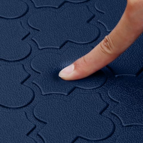 WISELIFE Kitchen Mat, Cushioned Anti Fatigue Floor Mat, 17.3"x28" Blue