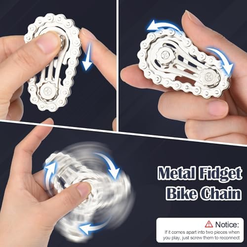 6pcs Adult Fidget Toys,Office Desk Metal Fidget Set for Teens&Kids
